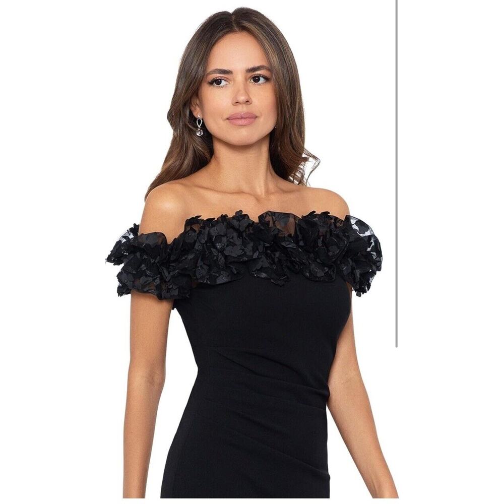 Xscape Black Off-Shoulder Ruffle Maxi Dress - Picture 4 of 9